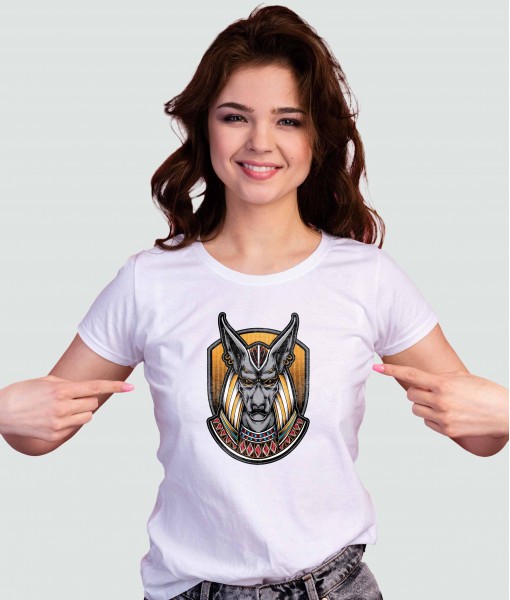 Дамска тениска с щампа Арт Egyptian Anubis head